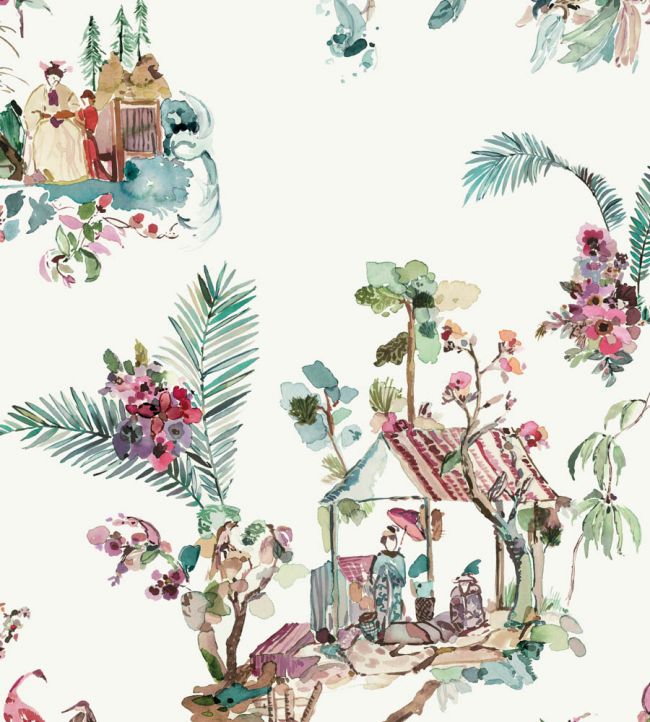Toile Chinoise Wallpaper by Nina Campbell 1