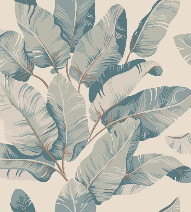 Tom Wallpaper in Misty Blue by Sandberg Jane Clayton