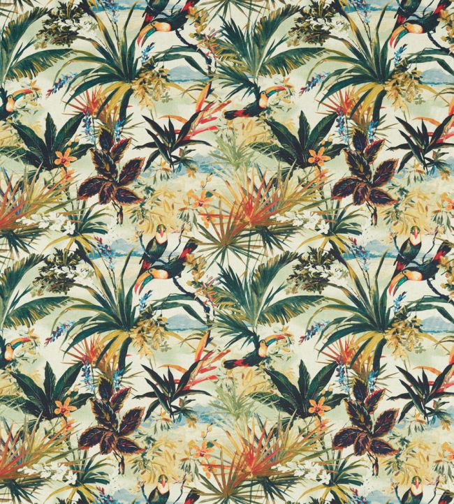 Toucan Fabric by Clarke & Clarke Antique