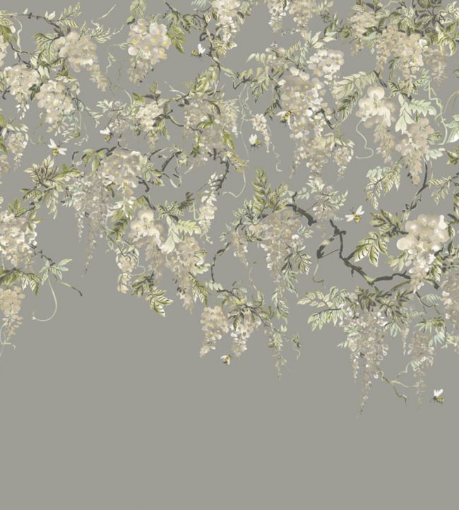 Trailing Wisteria Mural by Ohpopsi Linen & Stone