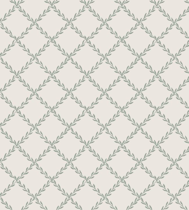 Trellis Wallpaper by Sandberg Forest Green