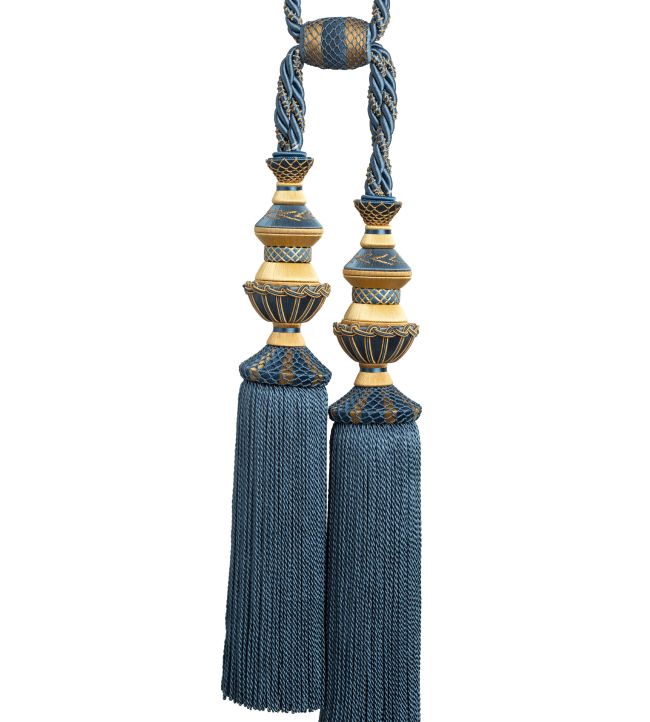 Trianon Double Tassel Tieback Trimming by Samuel & Sons Lapis