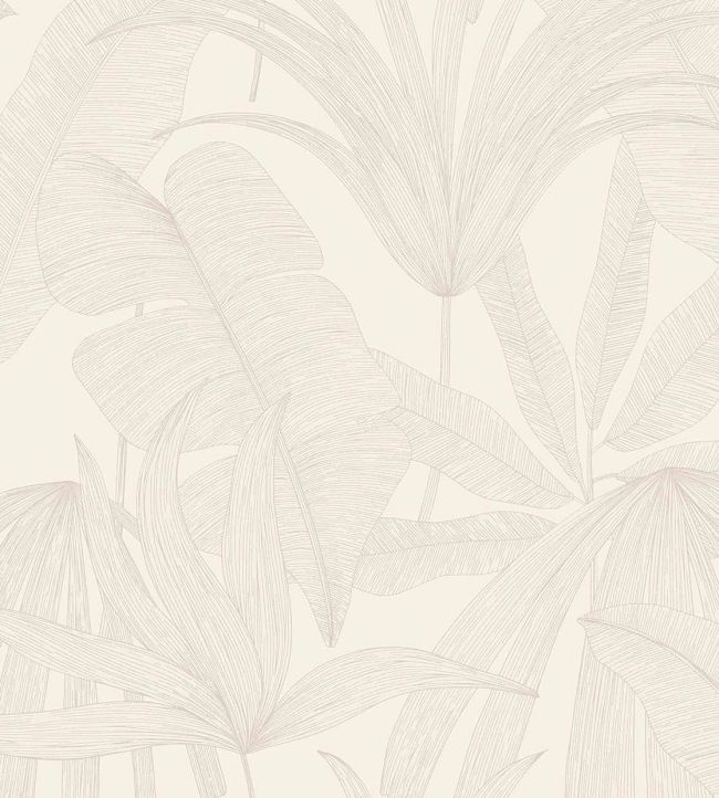 Tropical Leaf Wallpaper in White / Cream by Eijffinger Jane Clayton