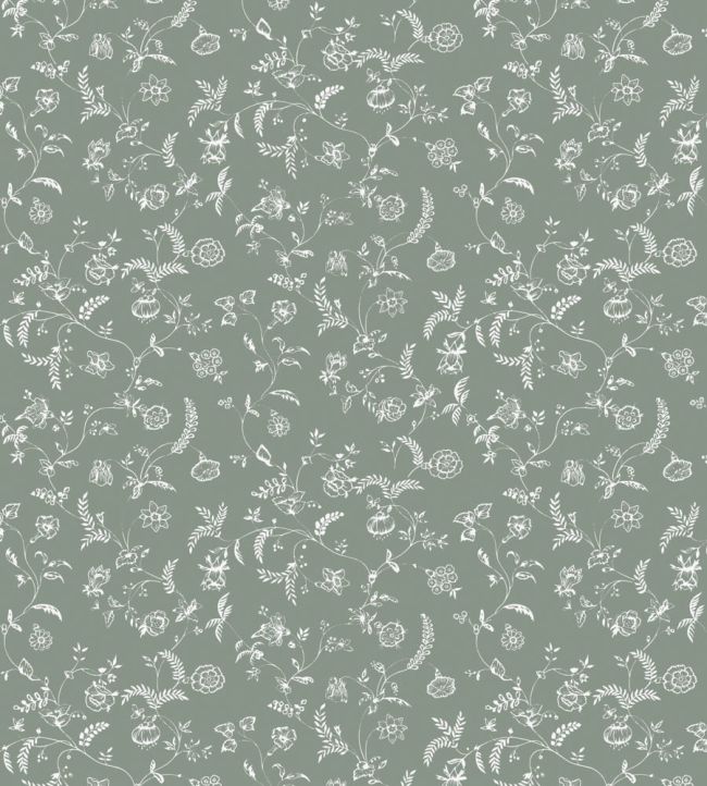 Uppark Wallpaper in Slipper Satin by Farrow & Ball Jane Clayton