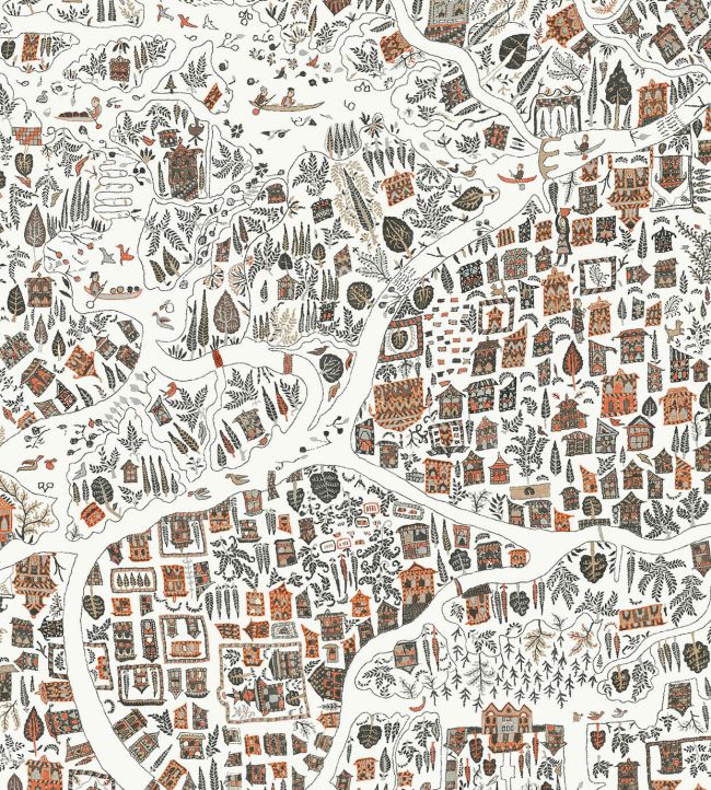 Utopia Fabric by Lewis & Wood Satsuma Soot