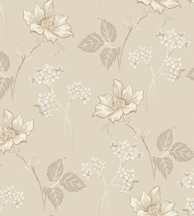 Valborg Wallpaper by Borastapeter Beige