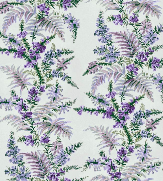 V&A Heather & Fern Fabric by Arley House Lilac