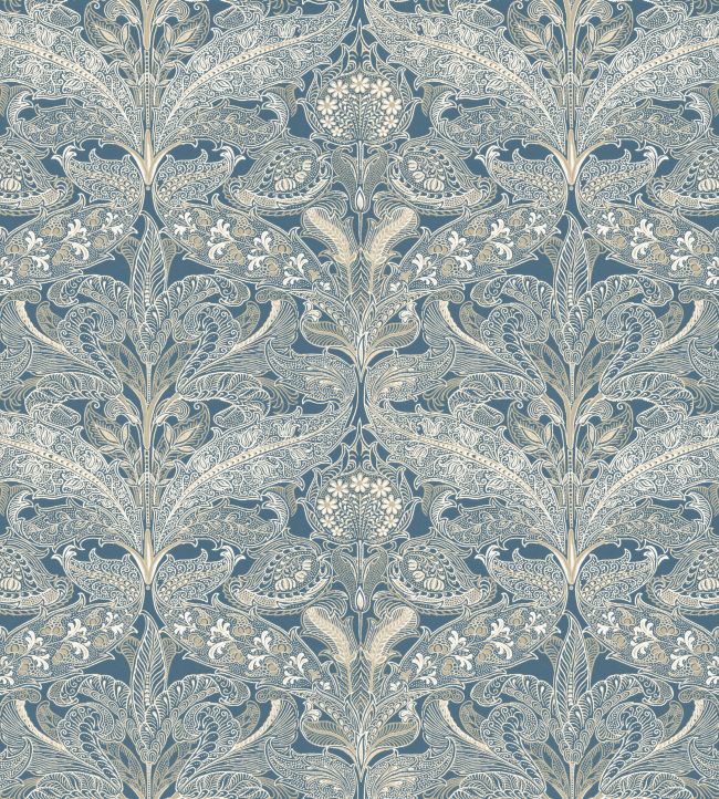 V&A Lacewing Fabric by Arley House French Blue