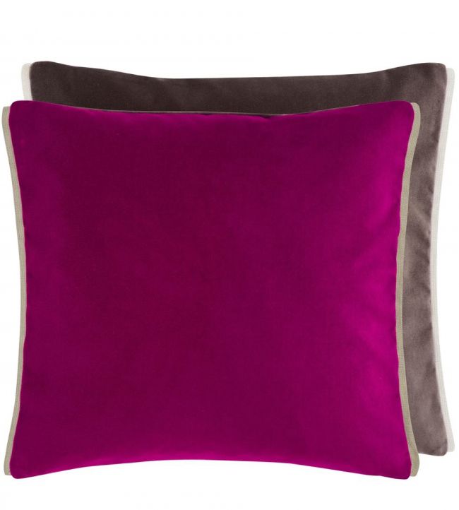 Varese Cushion 43 x 43cm by Designers Guild Berry & Moleskin