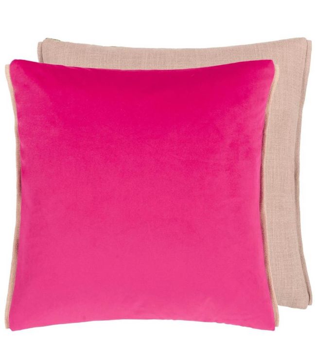 Velluto Ready Made Cushions in Magenta by Designers Guild Jane Clayton