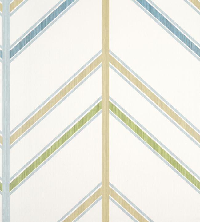 Ventura Wallpaper by Thibaut Beige And Spa Blue