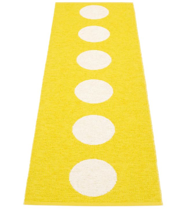 Vera Runner Rug in Lemon/Vanilla by Pappelina Jane Clayton