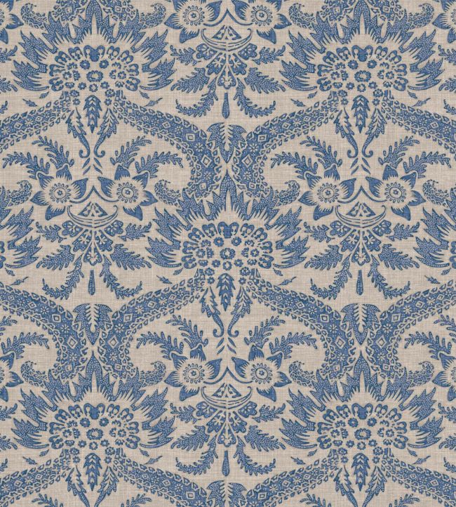 Versailles Fabric in Blue by Warner House Jane Clayton
