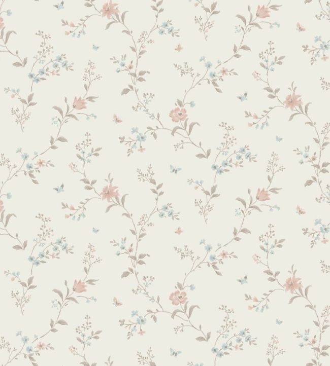 Viktoria Wallpaper by Borastapeter Cream/Pink