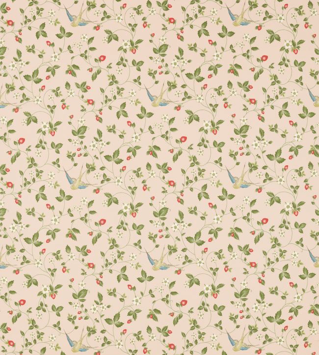 Wild Strawberry Fabric by Clarke & Clarke Blush