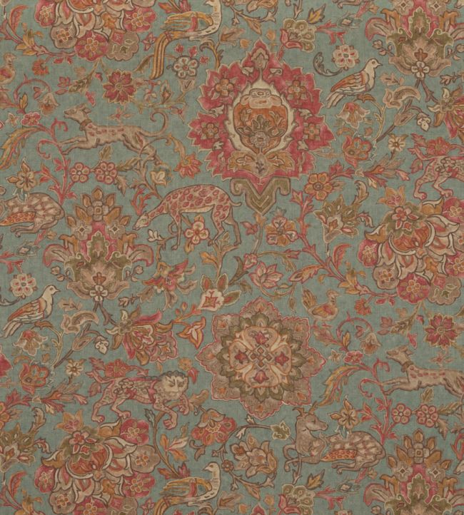 Wild Things Fabric by Mulberry Home Teal