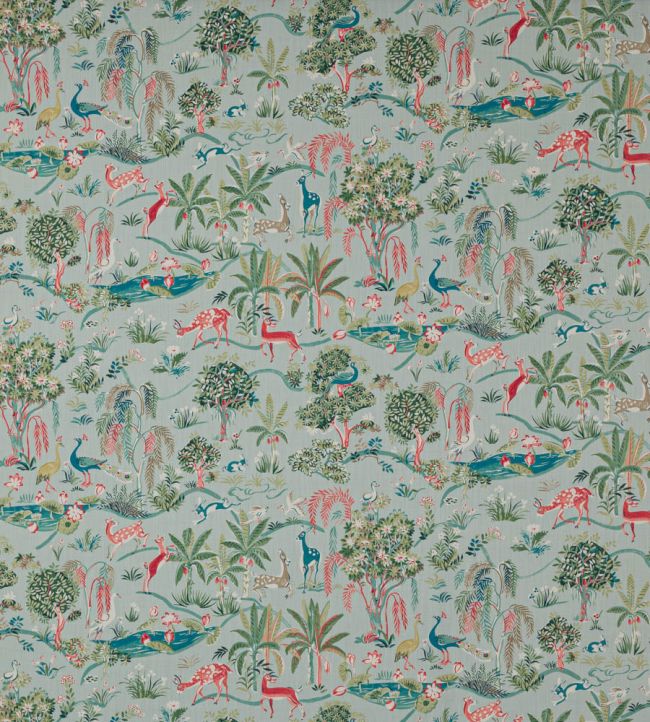 Wildwood Fabric by Jane Churchill Aqua