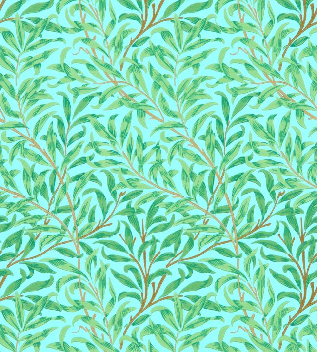 Willow Bough Wallpaper by Morris & Co Sky/Leaf Green