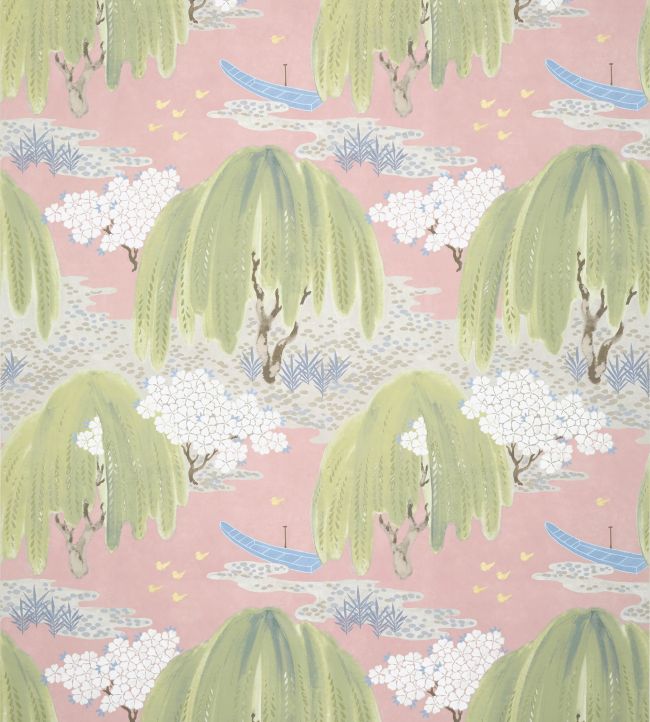 Willow Tree Wallpaper in Blush by Anna French Jane Clayton