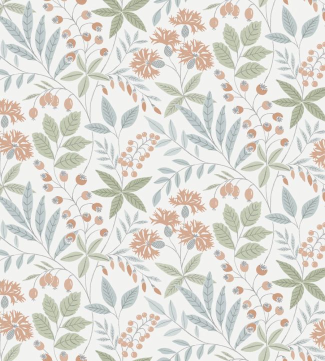 Wilma Wallpaper by Borastapeter Blue/Green