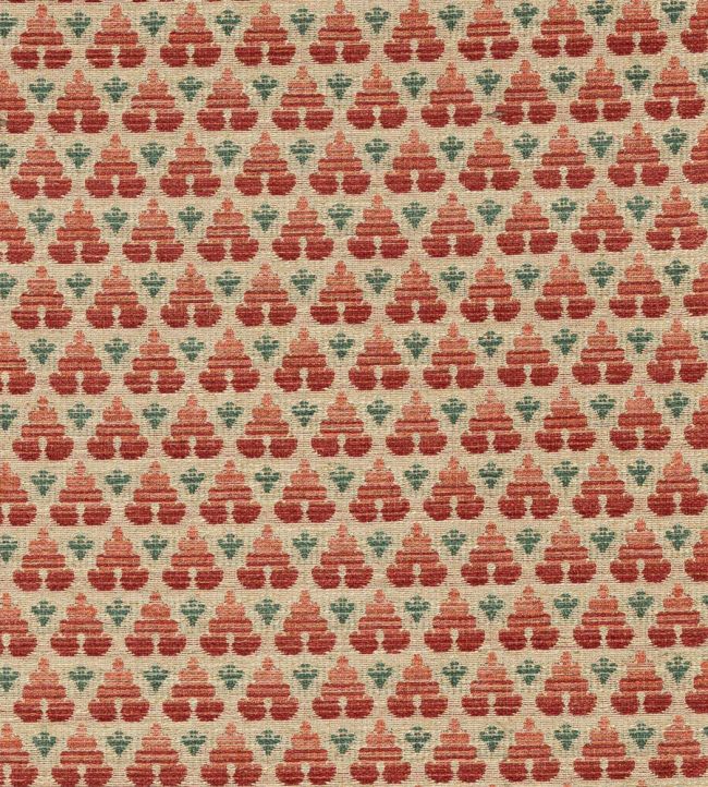 Woodberry Fabric by Colefax and Fowler Red/Green