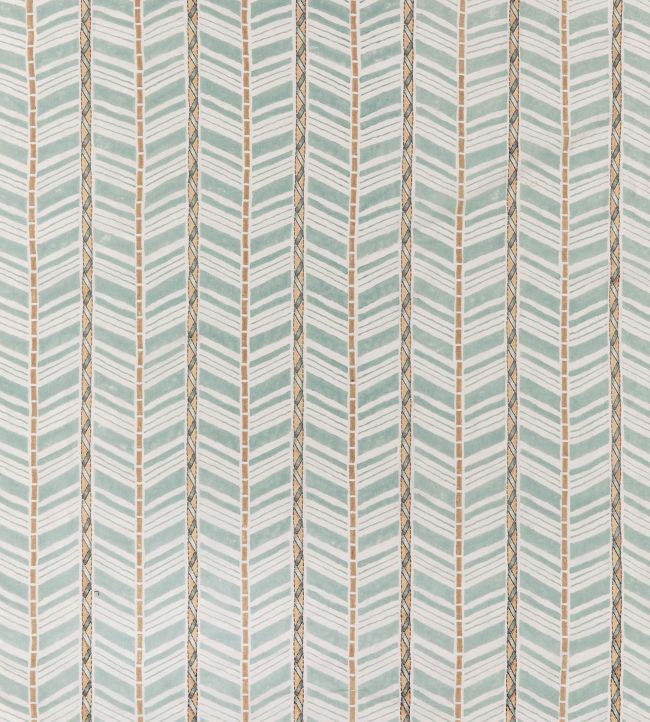 Woodbridge Stripe Fabric by Nina Campbell Aqua