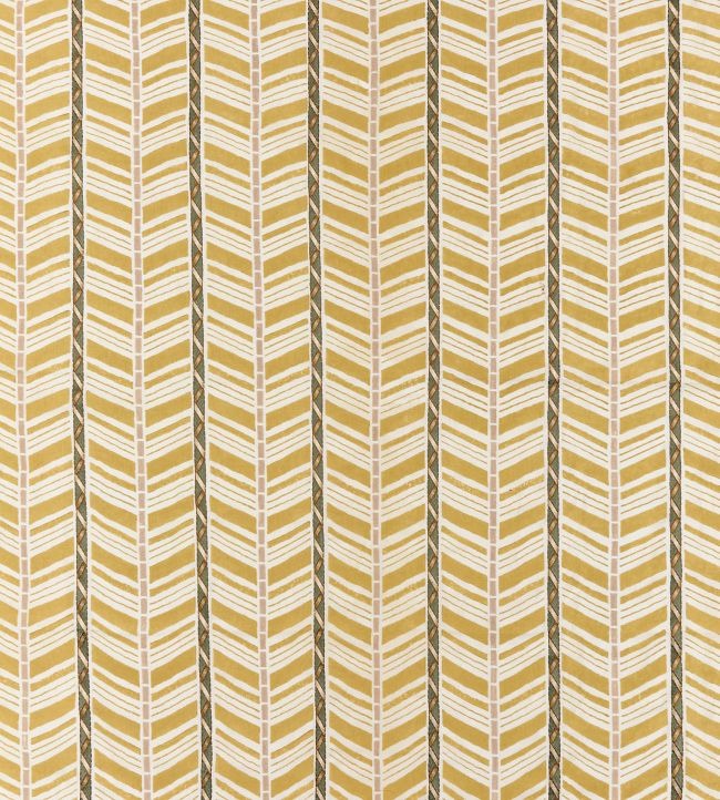 Woodbridge Stripe Fabric by Nina Campbell Ochre