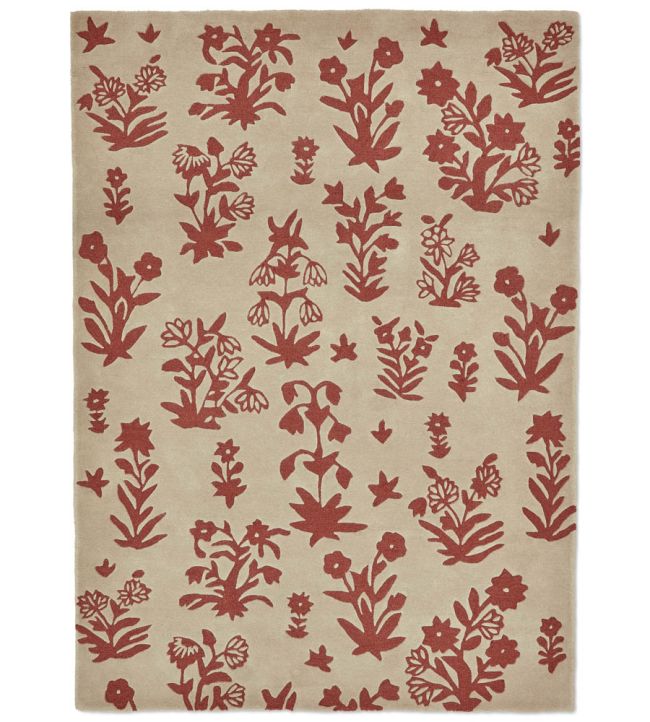 Sanderson Woodland Glade rug Linen/Russet Brown 146801140200 Linen/Russet Brown