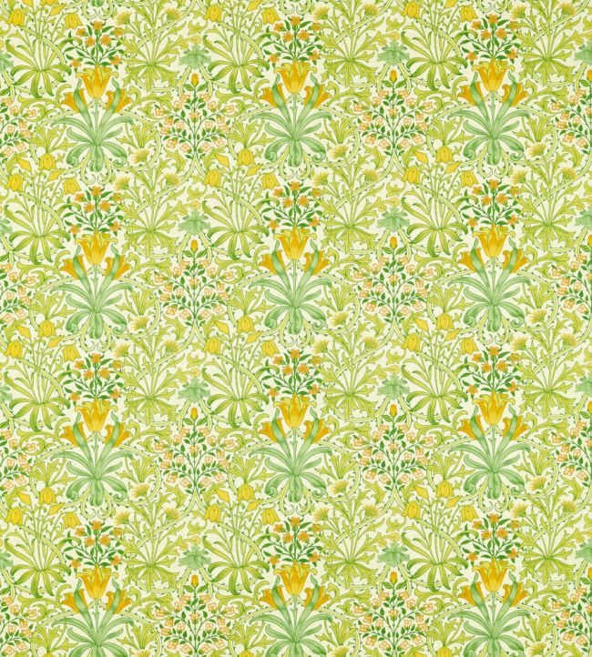 Woodland Weeds Fabric by Morris & Co Sap Green