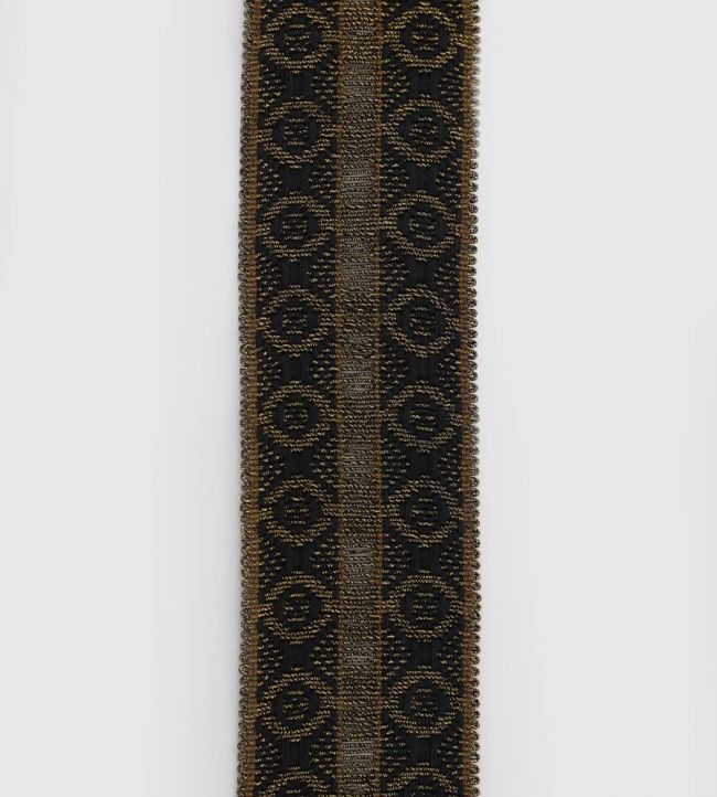 Woven Diamonds Tape Trimming by Jim Thompson Black Gold