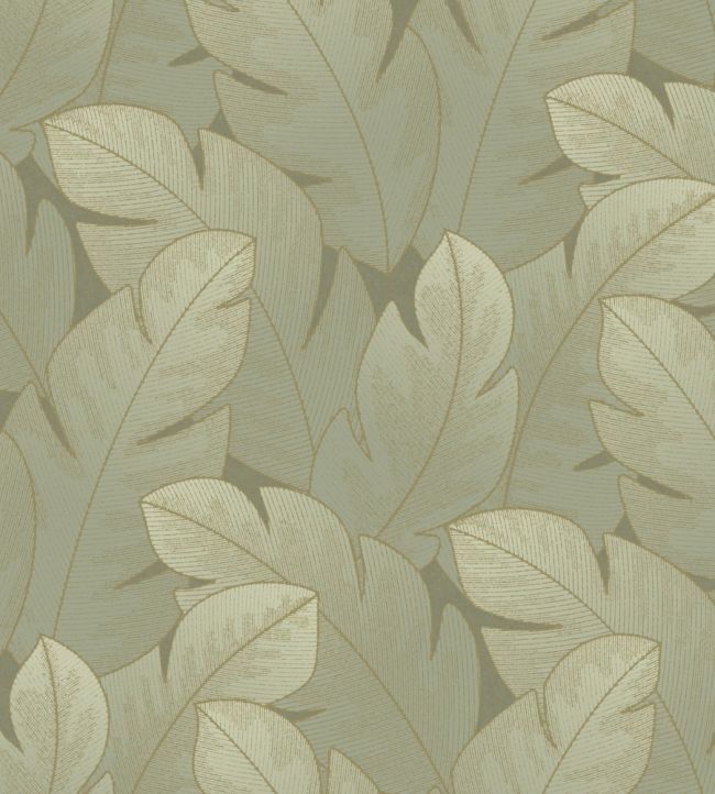 Yuto Wallpaper by Casadeco Vert Eucalyptus