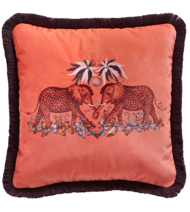 Zambezi Ready Made Cushions in Flame by Clarke & Clarke Jane Clayton