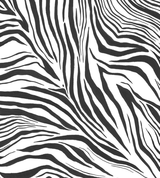 Zebra Mural by Caselio Blanc Noir