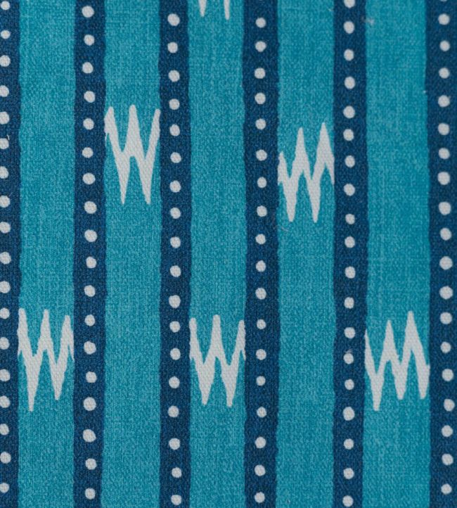 Zig Zag Grand Fabric by Titley and Marr Indigo & Turquoise