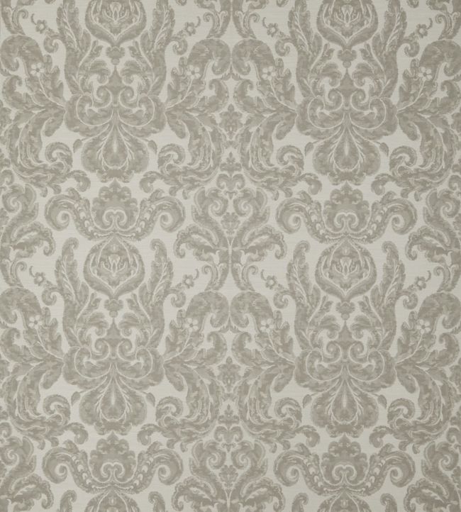 Brocatello Nuovo Fabric by Zoffany in Silver Jane Clayton