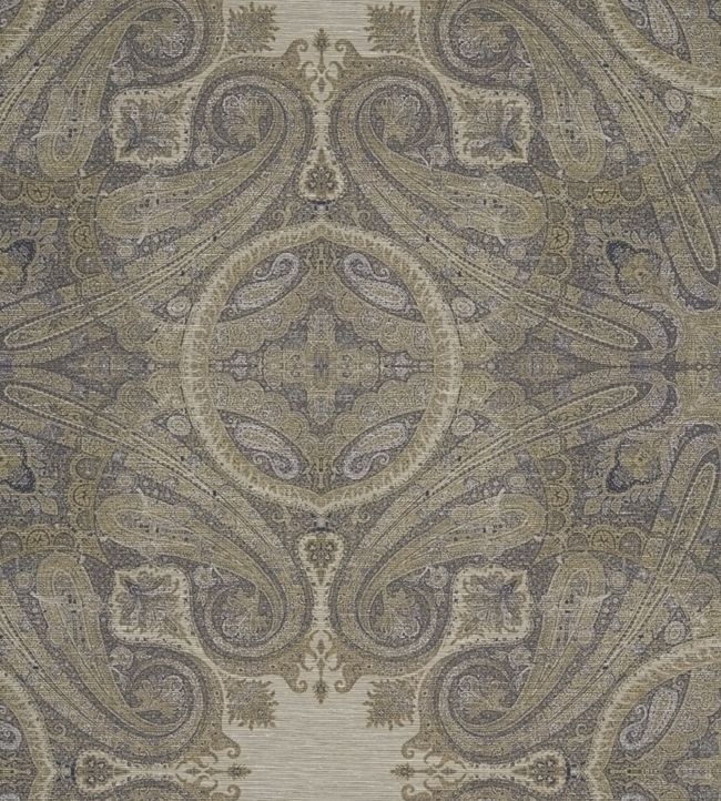 Elswick Paisley Wallpaper by Zoffany Blue Umber