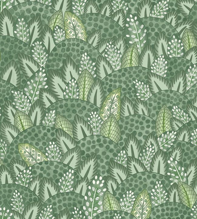 Zulu Terrain Wallpaper by Cole & Son Forest Green & Olive Green