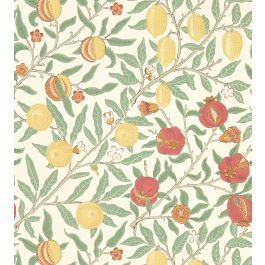 Fruit Wallpaper in Bayleaf / Russet by Morris & Co | Jane Clayton