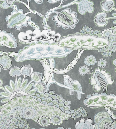 Tree House Fabric by Anna French Grey