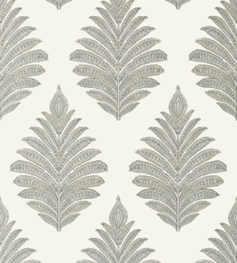 Palampore Leaf Wallpaper by Anna French Grey