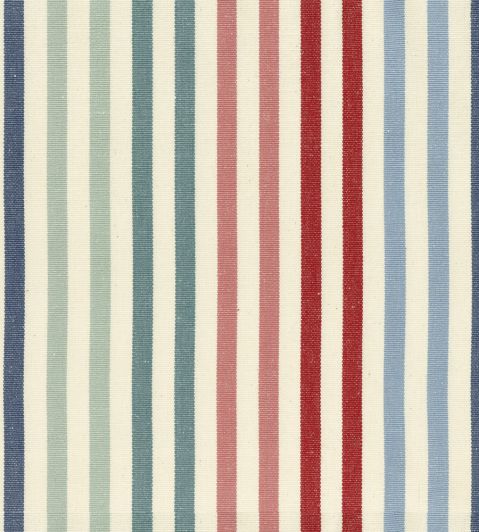 Ascot Stripe Fabric by Ian Mankin Reds