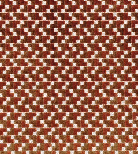 Baker Street Fabric by Casamance Orange Brulee / Camel