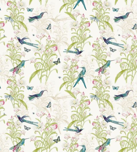 Menagerie Fabric by Blendworth Green/White