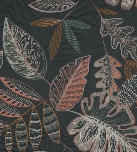 Maranta Fabric by Casamance Gris Anthracite