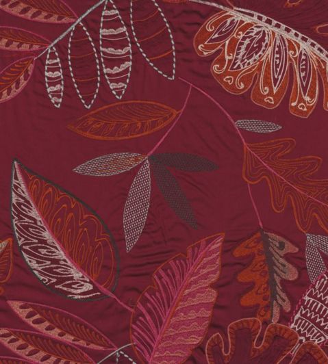 Maranta Fabric by Casamance Bordeaux