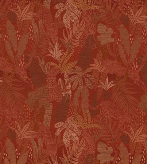Panthere Fabric by Casamance Orange Brulee