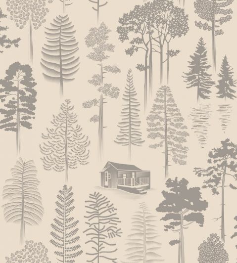 Catskills Wallpaper by Mini Moderns Weathered Cedar
