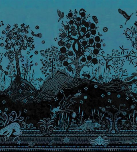 Bois Paradis Wallpaper by Christian Lacroix Bleu Nigelle
