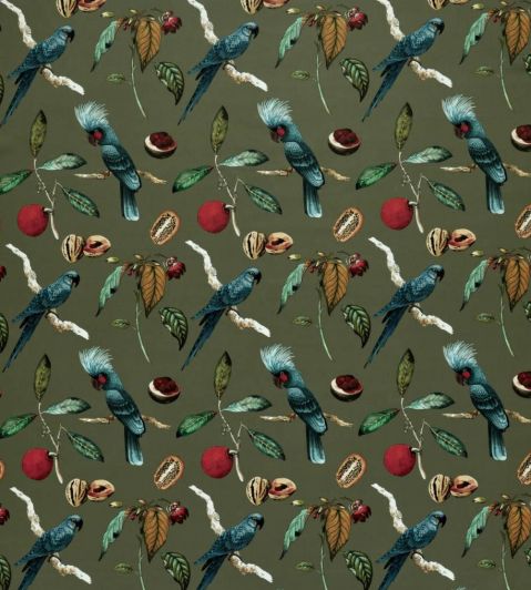 Cockatoo Fabric by Ashley Wilde Olive