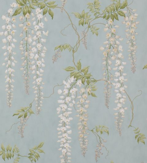 Seraphina Wallpaper by Colefax and Fowler Aqua